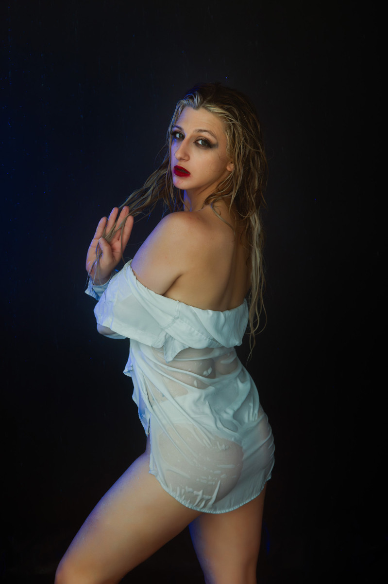 Regen, Wasser, Tropfen, Wet Look, Studio, Lichtspiel,