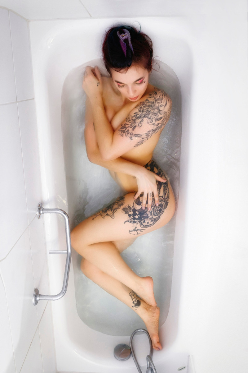 Fotoshooting in der Badewanne