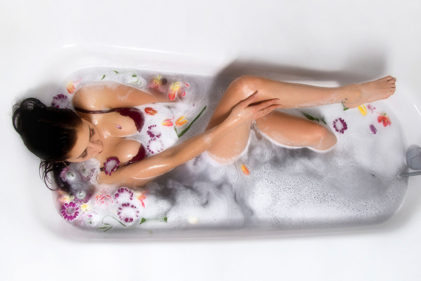 Badewannen-Fotoshooting